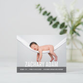 EENVOUDIGE MODERNE GEBOORTEAANKONDIGING AANKONDIGINGSKAART (Staand voorkant)