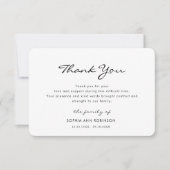 Eenvoudige moderne gedenkfoto Dank u opmerking Bedankkaart (Voorkant)