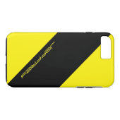 Eenvoudige moderne Geel & Zwart, persoonlijke naam Case-Mate iPhone Case (Achterkant (Horizontaal))