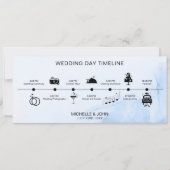 Eenvoudige moderne geïllustreerde huwelijkstijdlij kaart (Voorkant)