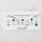 Eenvoudige moderne geïllustreerde huwelijkstijdlij kaart (Voorkant)