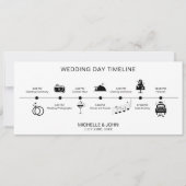 Eenvoudige moderne geïllustreerde huwelijkstijdlij kaart (Voorkant)
