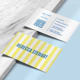 Eenvoudige moderne gele en blauwe professionele st visitekaartje