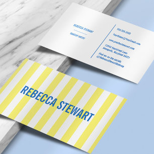 Eenvoudige moderne gele en blauwe professionele st visitekaartje