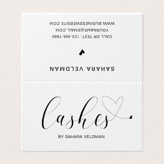 Eenvoudige moderne geluidswaanzin visitekaartje (Buitenkant ongevouwen)