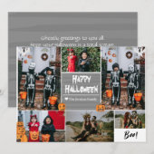 Eenvoudige moderne gelukkige Halloween foto famili Feestdagenkaart (Voorkant / Achterkant)