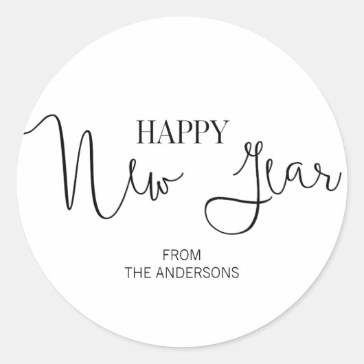 Eenvoudige, moderne, gelukkige Sticker van het nie (Voorkant)