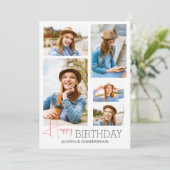 Eenvoudige Moderne Gelukkige Verjaardag Stijlvolle Kaart (Staand voorkant)