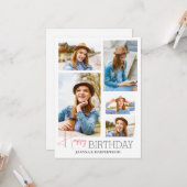 Eenvoudige Moderne Gelukkige Verjaardag Stijlvolle Kaart (Voorkant / Achterkant in situ)