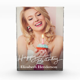 Eenvoudige moderne gelukkige verjaardagsfoto fotoblokken