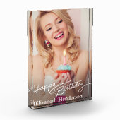 Eenvoudige moderne gelukkige verjaardagsfoto fotoblokken (Links)