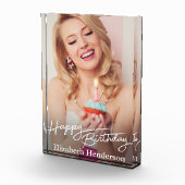 Eenvoudige moderne gelukkige verjaardagsfoto fotoblokken (Rechts)