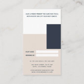 Eenvoudige moderne geometrische aanbevelingskaartje (Achterkant)