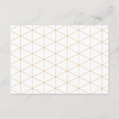 Eenvoudige moderne geometrische bruiloft die goed informatiekaartje (Achterkant)