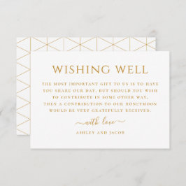 Eenvoudige moderne geometrische bruiloft die goed  informatiekaartje