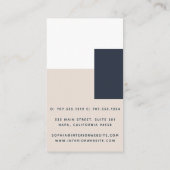 Eenvoudige moderne geometrische klantenkaartje (Achterkant)