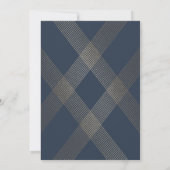 Eenvoudige moderne Geometrische marine Gold Weddin Kaart (Achterkant)