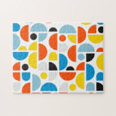 Eenvoudige moderne geometrische mozaïekkunst legpuzzel (Horizontaal)