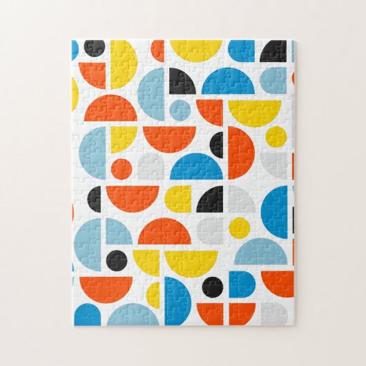 Eenvoudige moderne geometrische mozaïekkunst legpuzzel (Verticaal)