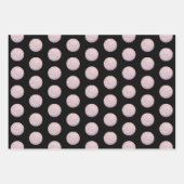 Eenvoudige moderne geometrische roze zwarte glitte inpakpapier vel (Voorkant 2)