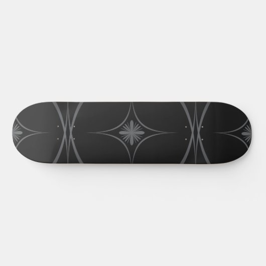 Eenvoudige moderne geometrische Star Black Persoonlijk Skateboard (Horizontaal)