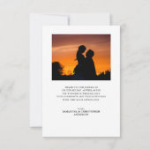 Eenvoudige moderne, gepandeerde foto-bruiloft - Ha Bedankkaart (Achterkant)