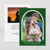 Eenvoudige moderne, gepandeerde foto-bruiloft - Ha Bedankkaart (Voorkant / Achterkant)