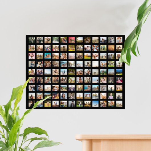 Eenvoudige moderne gepersonaliseerde 108 foto coll poster
