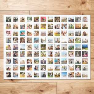 Eenvoudige moderne gepersonaliseerde 108 foto coll tafelkleed