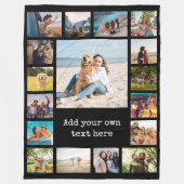 Eenvoudige moderne gepersonaliseerde 17 foto colla fleece deken (Voorkant)