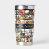 Eenvoudige moderne gepersonaliseerde 72 foto colla geïsoleerde drinkbeker (Links)