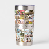 Eenvoudige moderne gepersonaliseerde 72 foto colla geïsoleerde drinkbeker (Links)