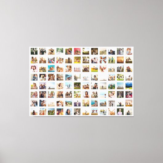 Eenvoudige moderne gepersonaliseerde 96 foto colla canvas afdruk (Voorkant)