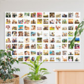 Eenvoudige moderne gepersonaliseerde 96 foto colla canvas afdruk