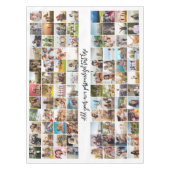 Eenvoudige moderne gepersonaliseerde 96 foto colla tafelkleed (Voorkant)