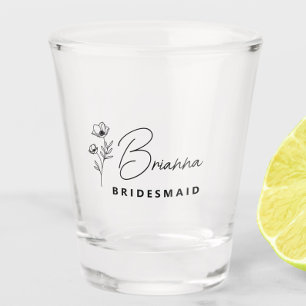 Eenvoudige Moderne Gepersonaliseerde Bruidsmeisje Shot Glas