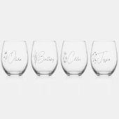 Eenvoudige Moderne Gepersonaliseerde Bruidsmeisje  Wijnglas Zonder Voet (Voorkant)