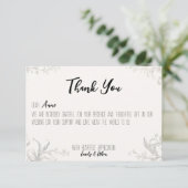 Eenvoudige & moderne gepersonaliseerde bruiloft da bedankkaart (Staand voorkant)