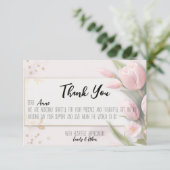 Eenvoudige & moderne gepersonaliseerde bruiloft da bedankkaart (Staand voorkant)