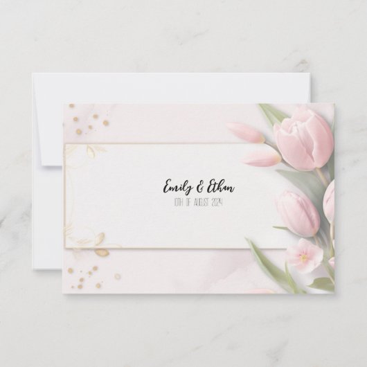 Eenvoudige & moderne gepersonaliseerde bruiloft da bedankkaart (Achterkant)