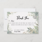 Eenvoudige & moderne gepersonaliseerde bruiloft da bedankkaart (Voorkant)