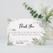 Eenvoudige & moderne gepersonaliseerde bruiloft da bedankkaart (Staand voorkant)