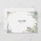 Eenvoudige & moderne gepersonaliseerde bruiloft da bedankkaart (Achterkant)