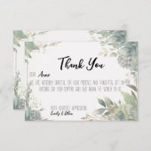 Eenvoudige & moderne gepersonaliseerde bruiloft da bedankkaart (Voorkant / Achterkant)