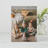 Eenvoudige moderne gepersonaliseerde foto vakantie feestdagenkaart (Staand voorkant)