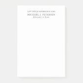 Eenvoudige moderne, gepersonaliseerde minimalistis post-it® notes (Voorkant)