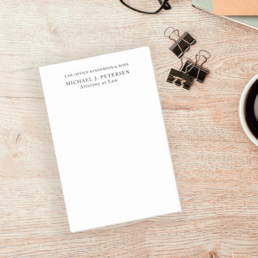 Eenvoudige moderne, gepersonaliseerde minimalistis post-it® notes