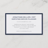 Eenvoudige moderne getuigenis visitekaartje (Achterkant)