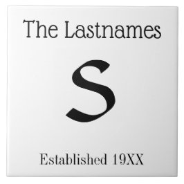 Eenvoudige moderne gezinspenaam tegeltje