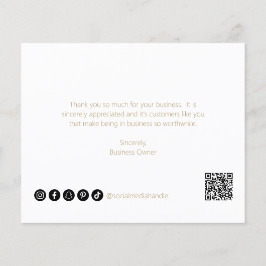 Eenvoudige, moderne Gold Budget Business - Harteli (Achterkant)